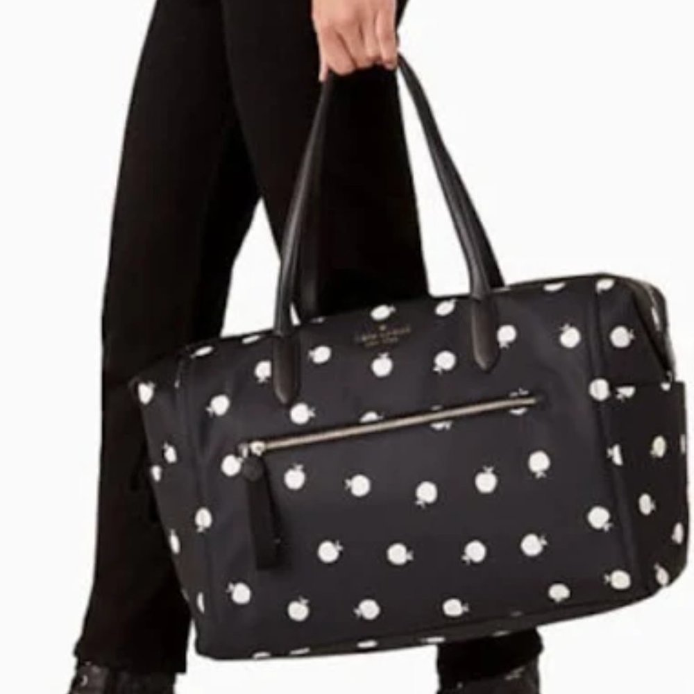 Kate Spade Chelsea Weekender Apple Orchard Duffle Travel Personal Item Bag